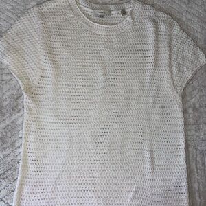 Vince Cream Textured Knit Top
